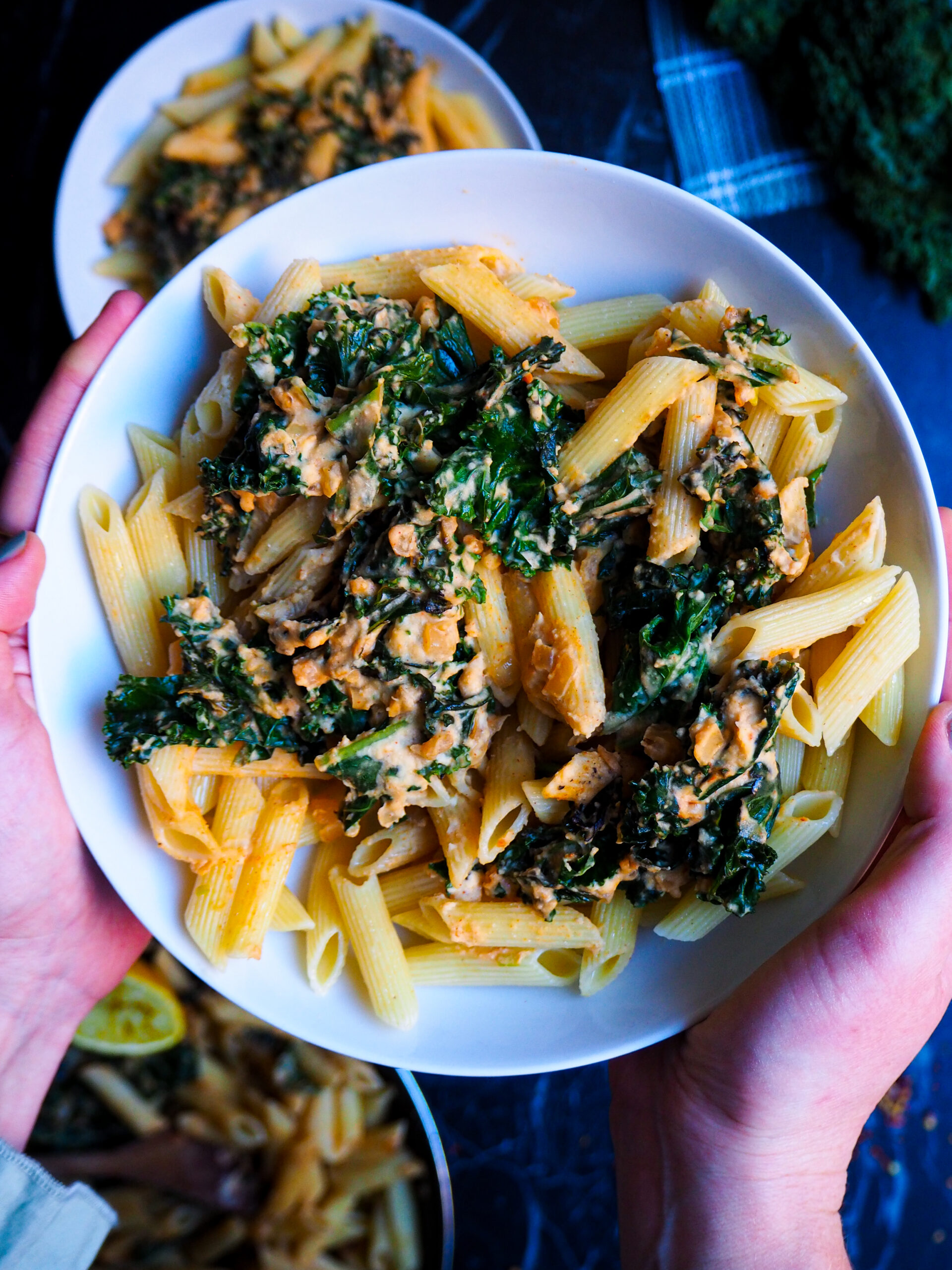 Vegan Cheesy Hummus Pasta - amberitas kitchen - amberitas kitchen