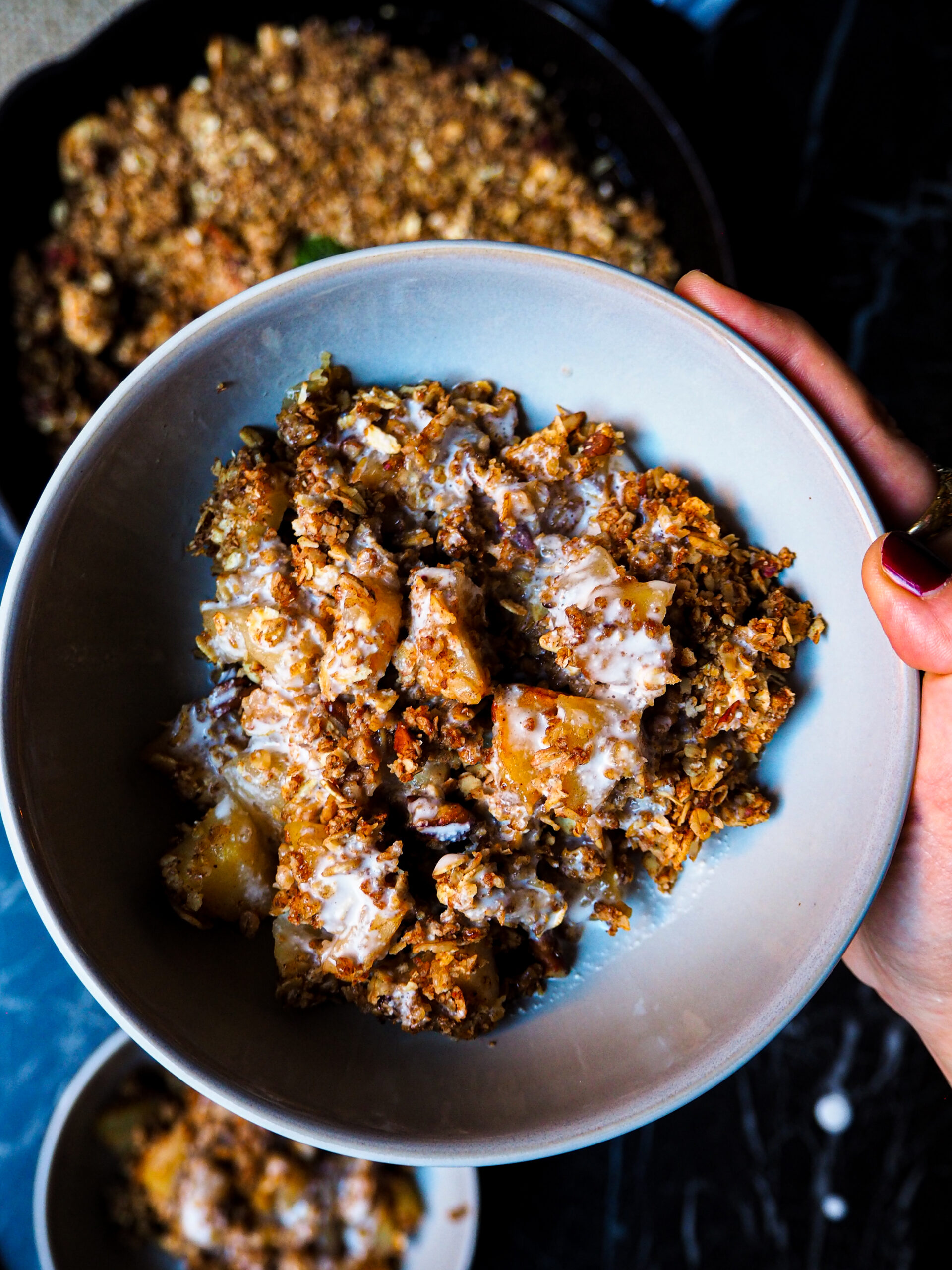 Vegan Apple Crumble With Oats Amberitas Kitchen Dessert